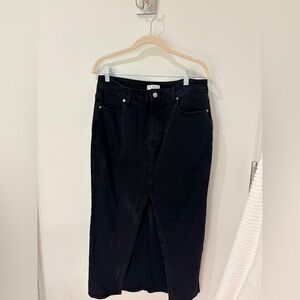 Meshki Black Denim Skirt